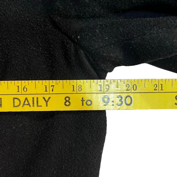 Old Navy Black Pea Coat Women’s Size Medium Cotton Wool Blend Winter Snow Cold - Picture 3 of 9